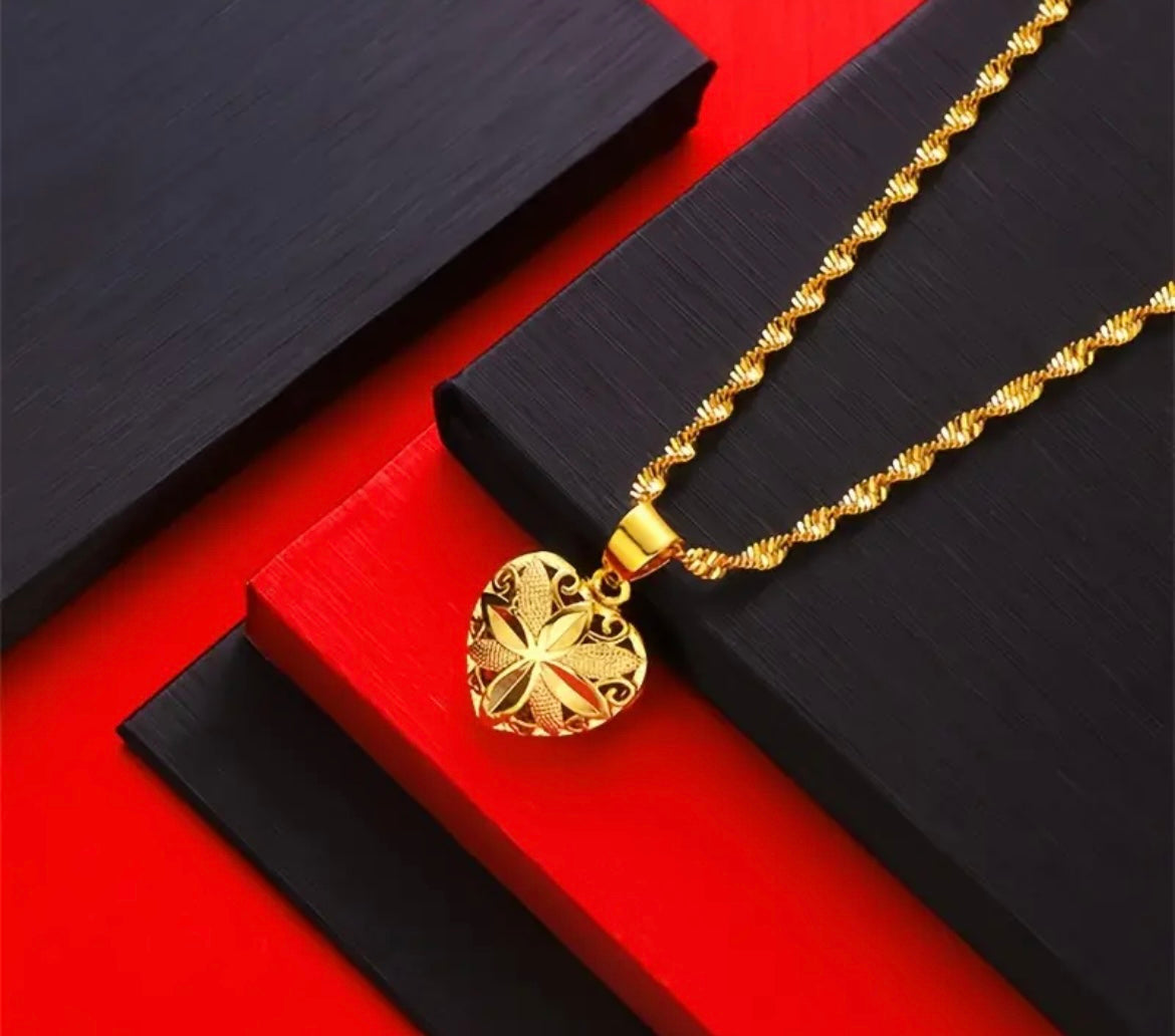 Aura Gold Plated Heart Necklace (High Quality)