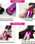 Hot Air Brush Dry, Style, and Volumize with Ionic Technology (5-in-1)